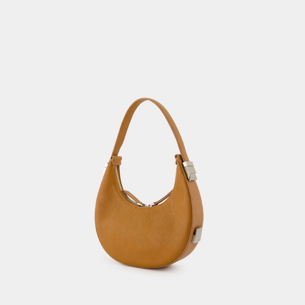 Osoi Bruin Leren Mini Tas Dubbel Draag Brown Dames