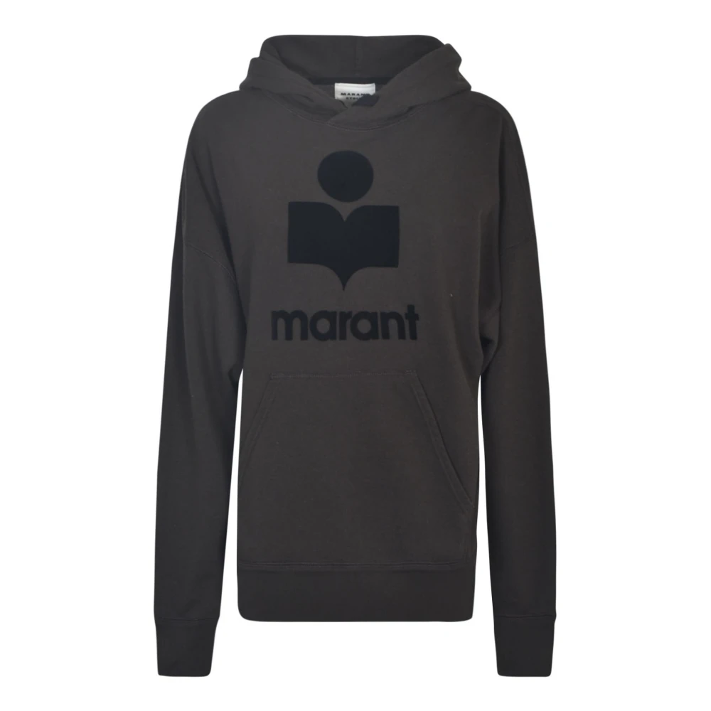 Isabel Marant Étoile Vervaagde Zwarte Logo Hoodie Black Dames