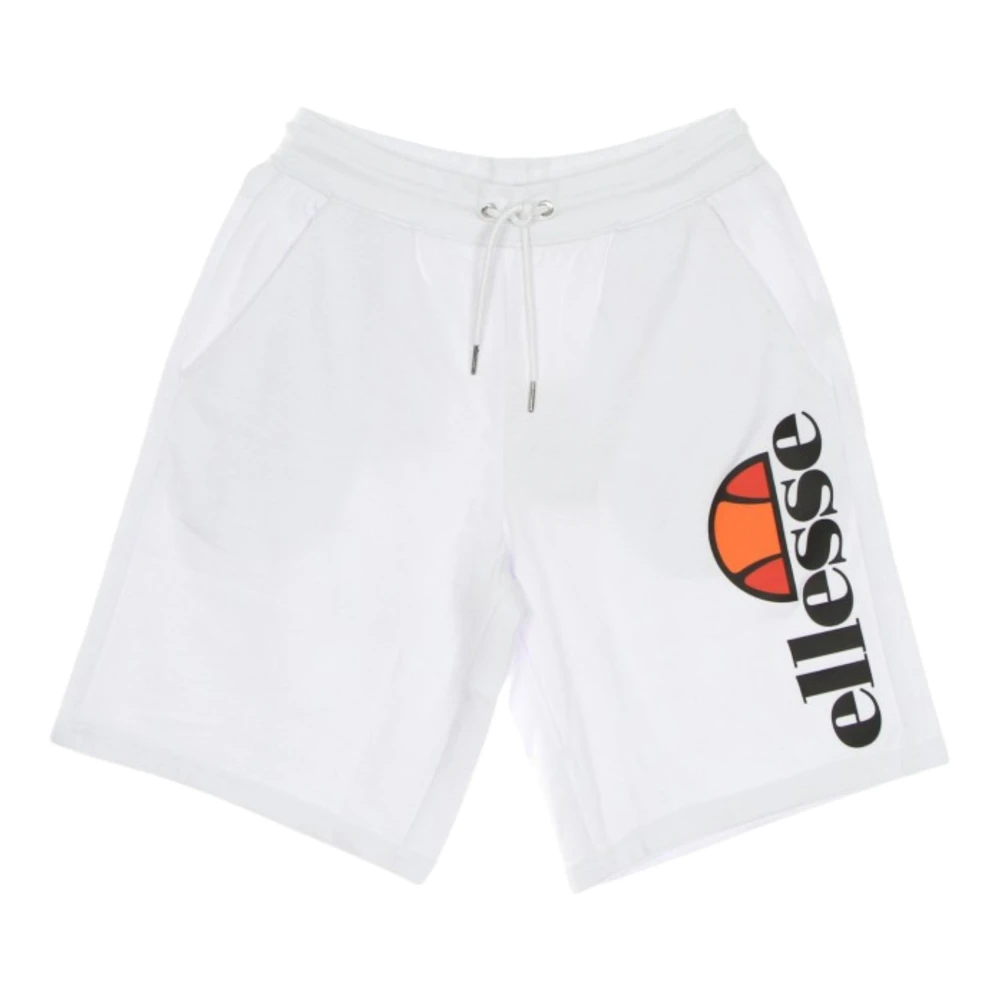 Ellesse Men's White Casual Shorts, S, Extended Logo Shorts