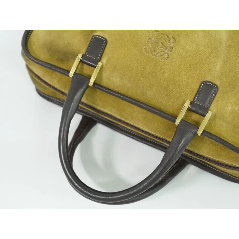 Loewe Pre-owned Suede handbags Beige Dames