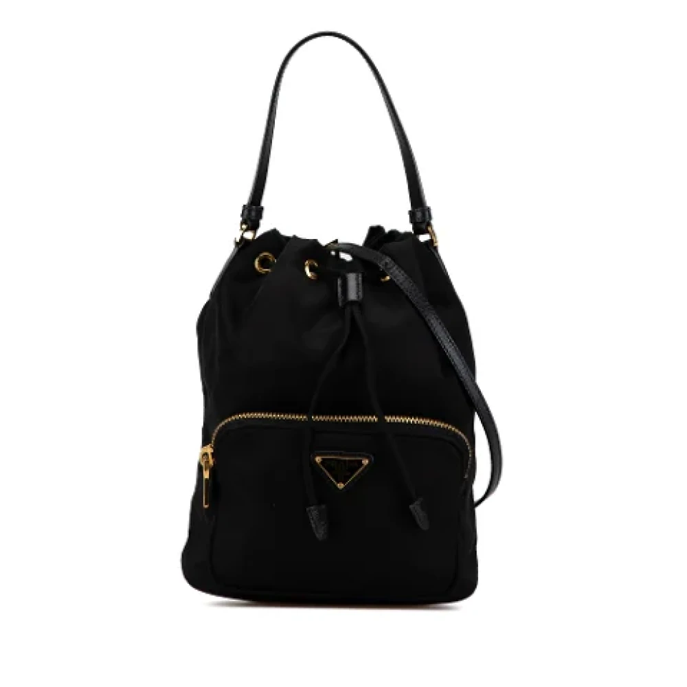 Prada Vintage Pre-owned Nylon prada-bags Black Dames