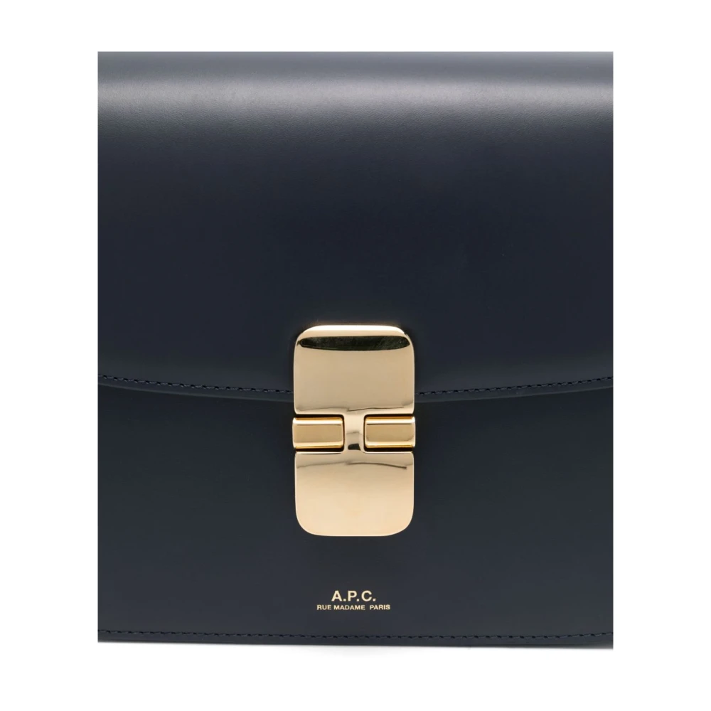 A.p.c. Blauwe Schoudertas met Voorste Sluiting Blue Dames