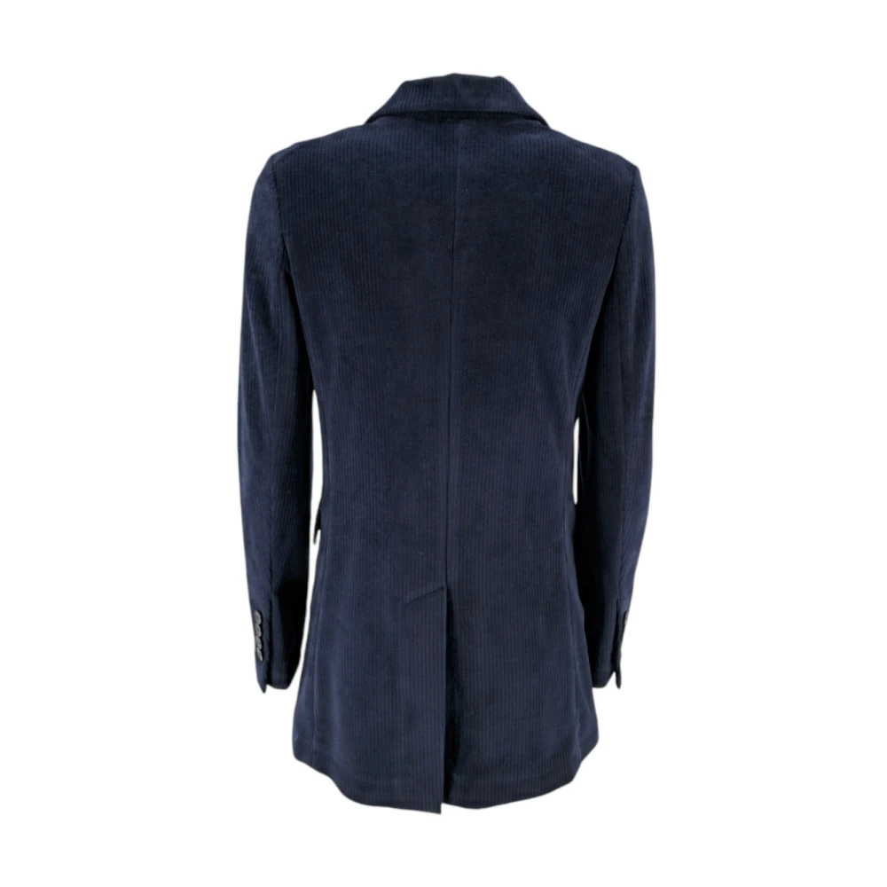 Circolo 1901 Blauw fluwelen damesjasje met dubbele rij knopen Blue Dames