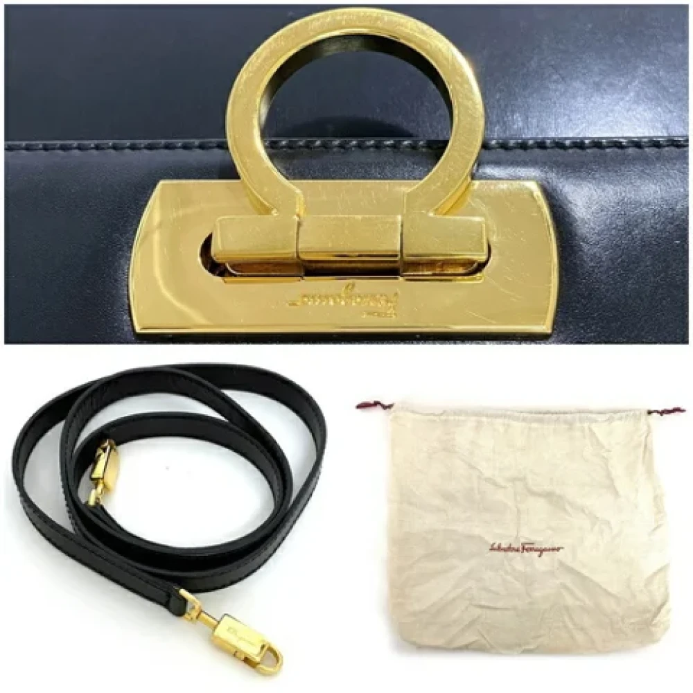 Salvatore Ferragamo Pre-owned Leather handbags Black Dames