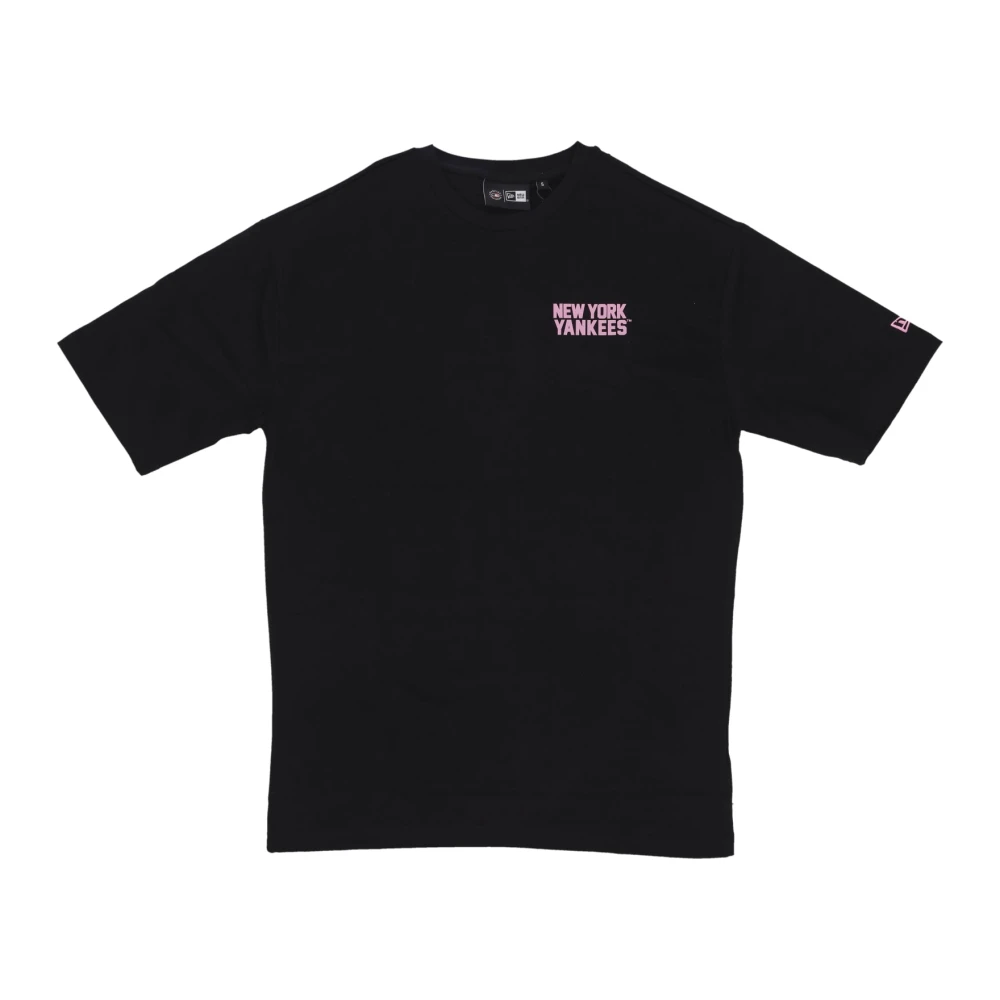 New era Yankees Wordmark Oversize Tee Zwart Roze Black Heren