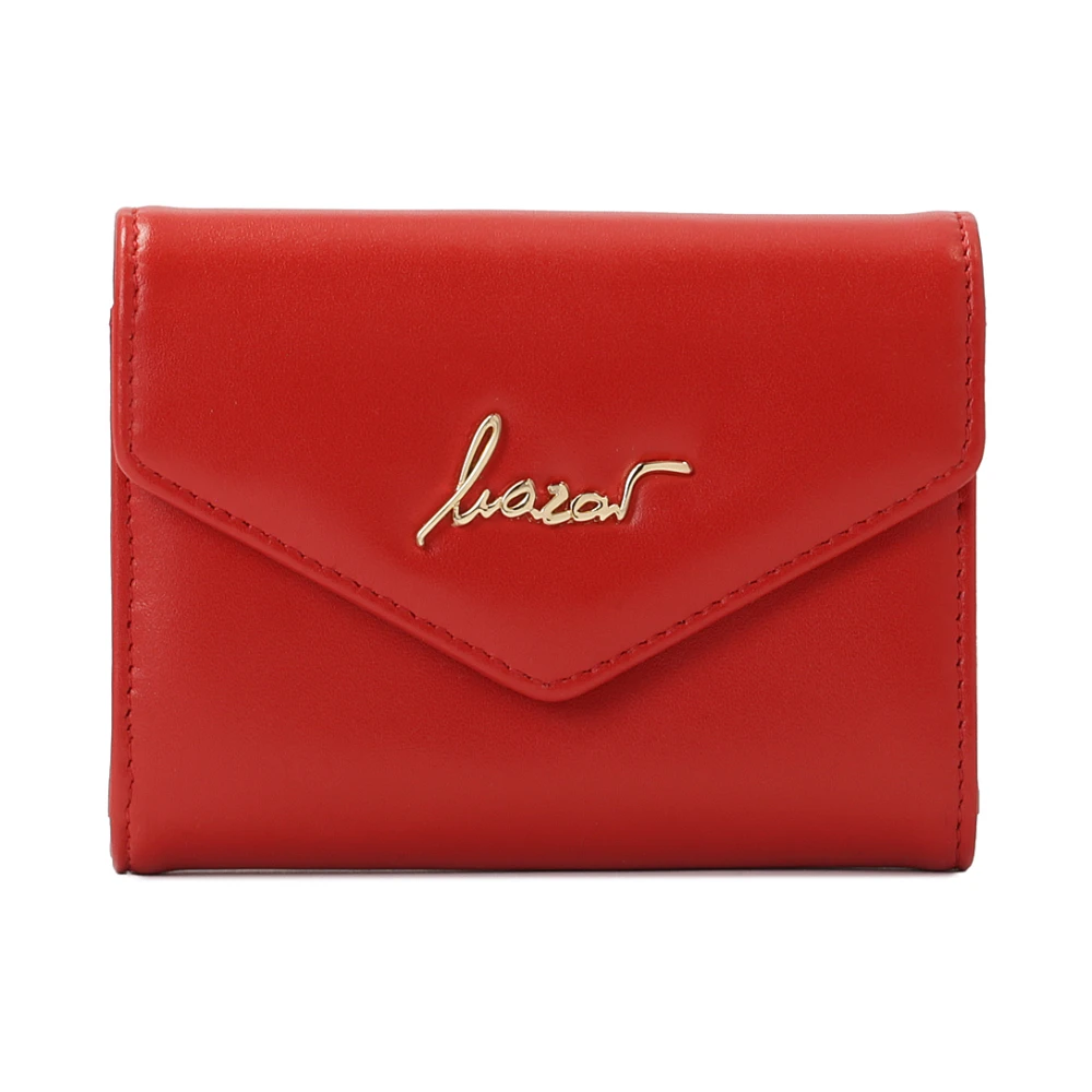 Kazar Kleine rode portemonnee met gouden logo Red Dames