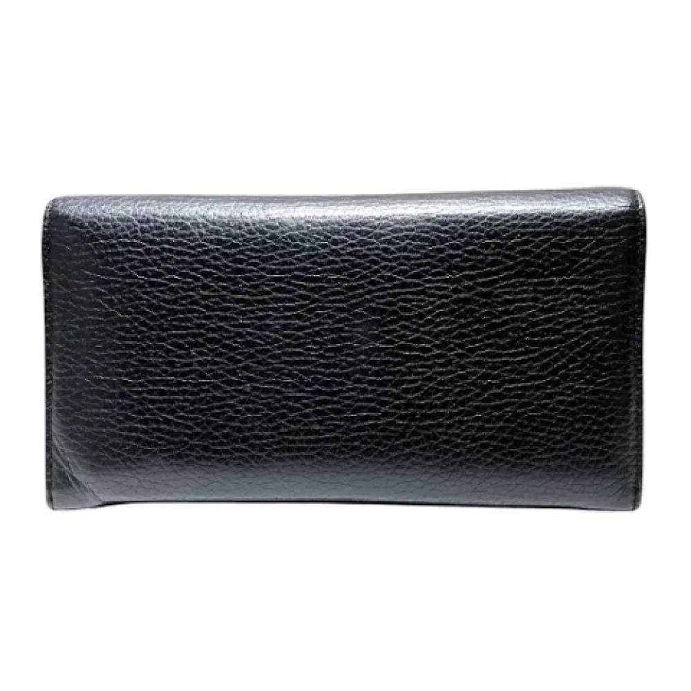 Gucci Vintage Pre-owned Leather wallets Black Dames