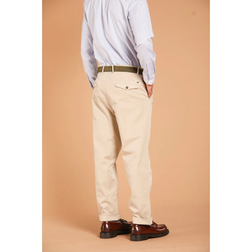 Mason's Chino broek met relaxte pasvorm IJskleur Beige Heren