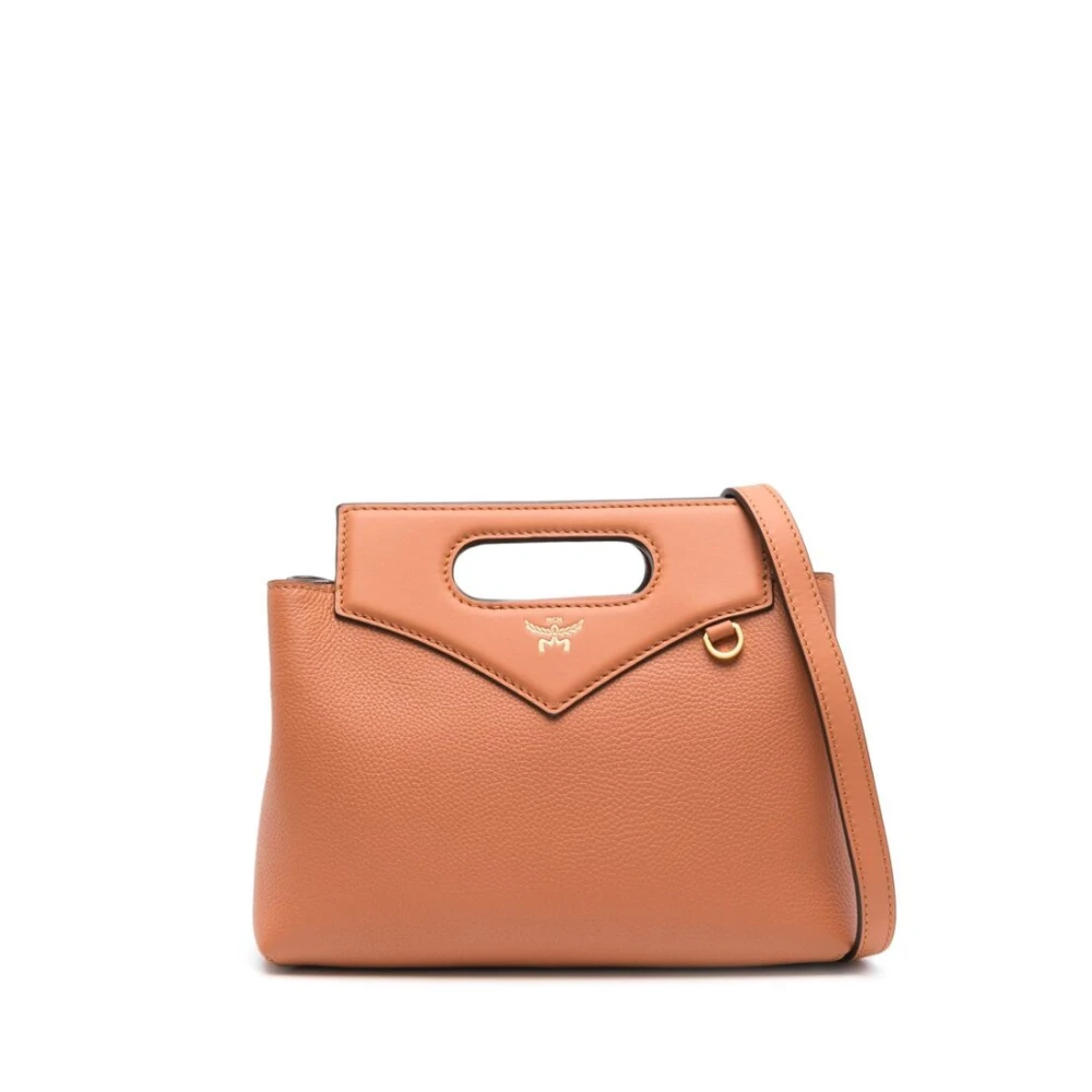 MCM Kameelbruine leren schoudertas Brown Dames