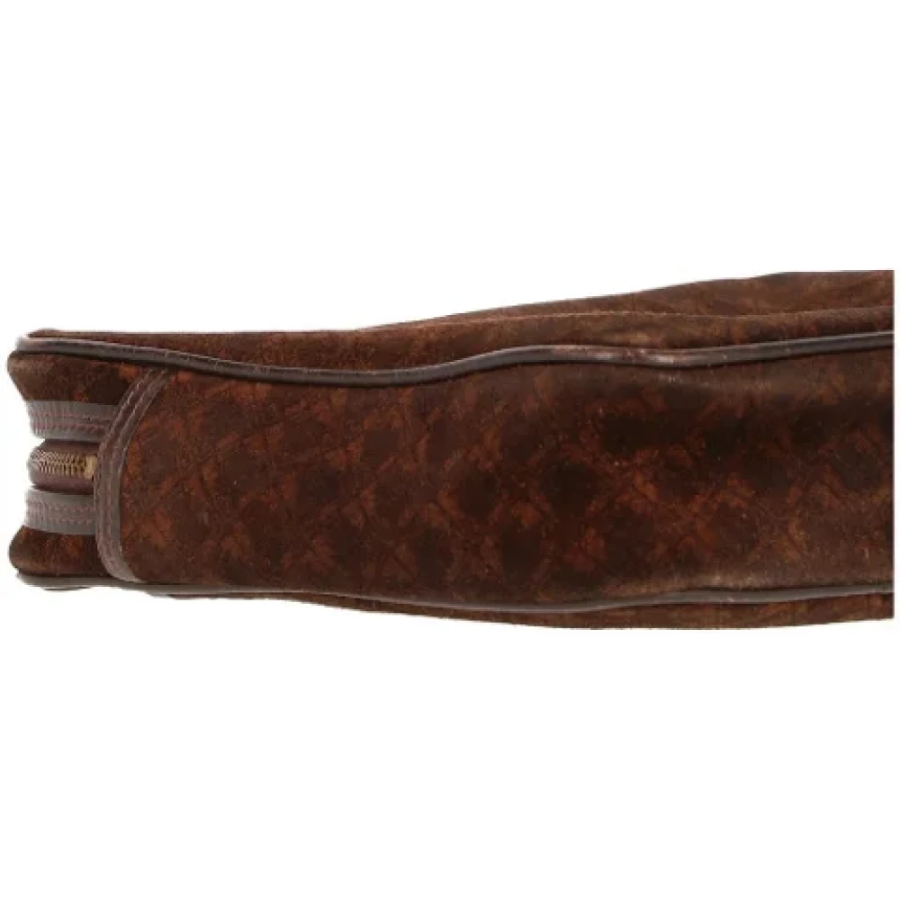 Salvatore Ferragamo Pre-owned Suede pouches Brown Dames