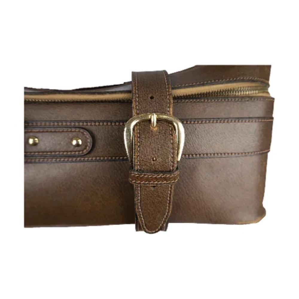 Gucci Vintage Pre-owned Leather gucci-bags Brown Heren