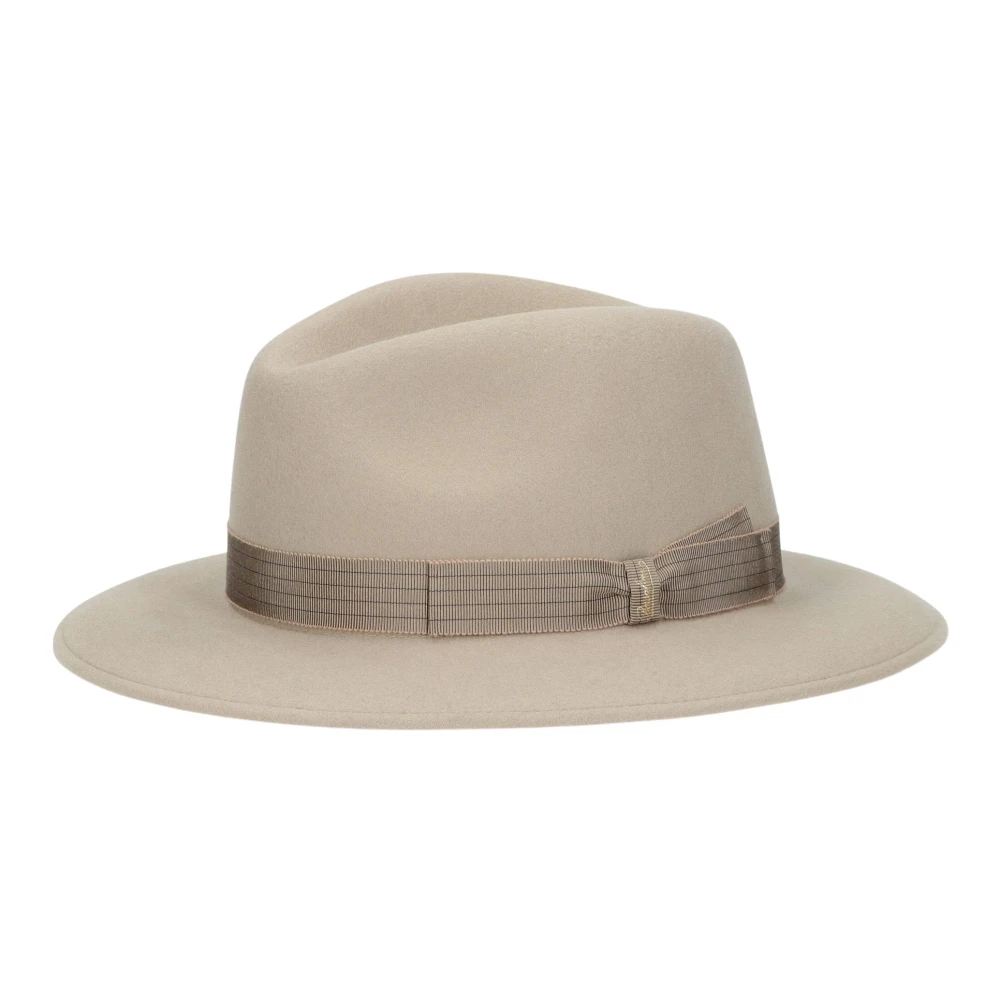 Borsalino Wol-Kasjmier Blend Vilt Hoed Brown Heren
