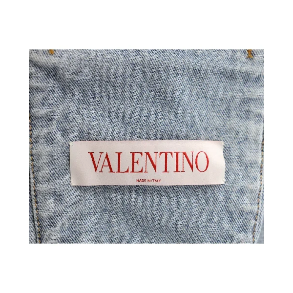 Valentino Vintage Pre-owned Cotton outerwear Blue Heren