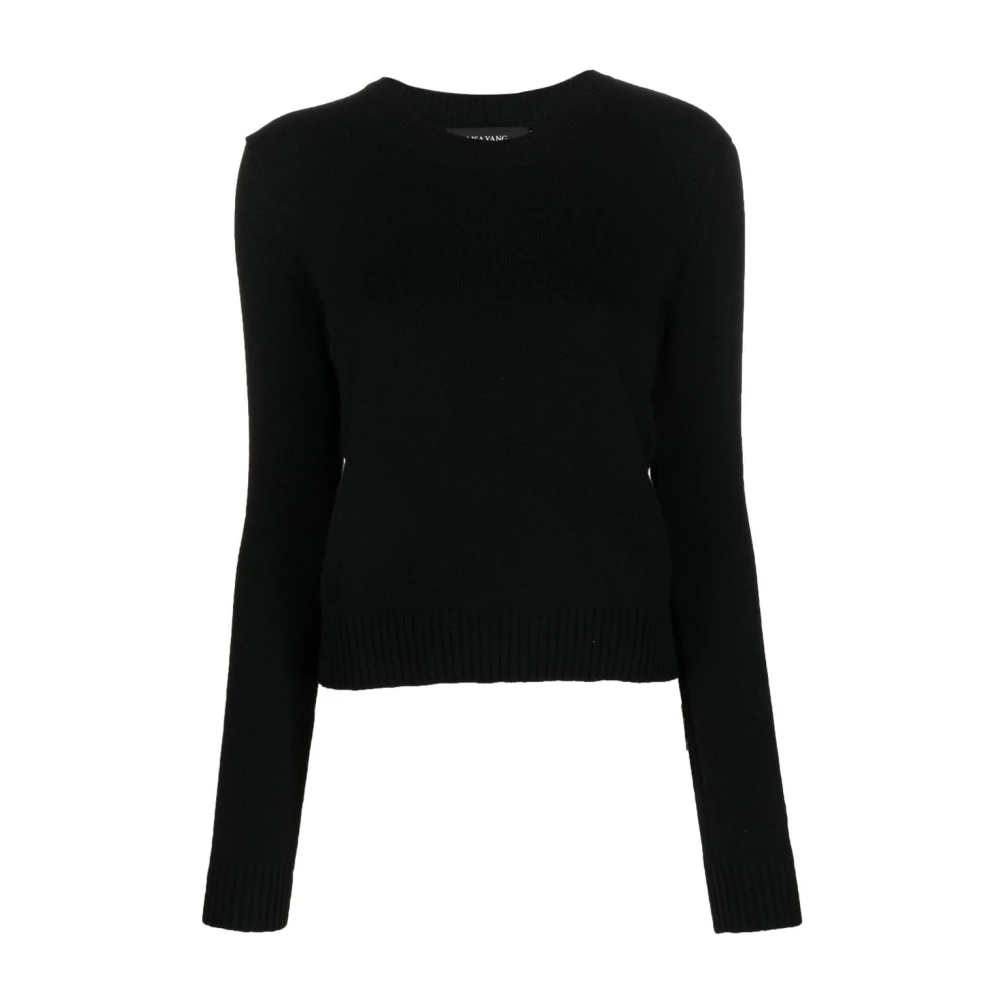 Lisa Yang Luxe Zwarte Kasjmier Gebreide Trui Black Dames