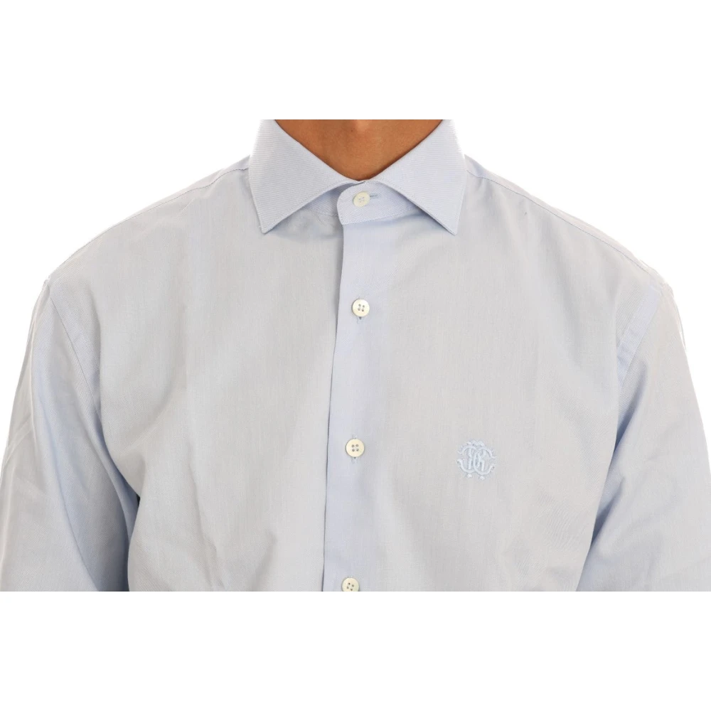 Roberto Cavalli Slim Fit Overhemd Blue Heren