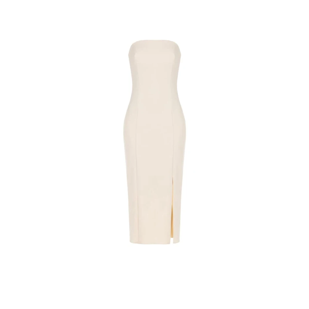 RINASCIMENTO Crepe Scuba Cape Jurk Beige Dames