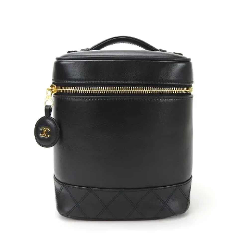 Chanel Vintage Pre-owned Leather handbags Black Dames