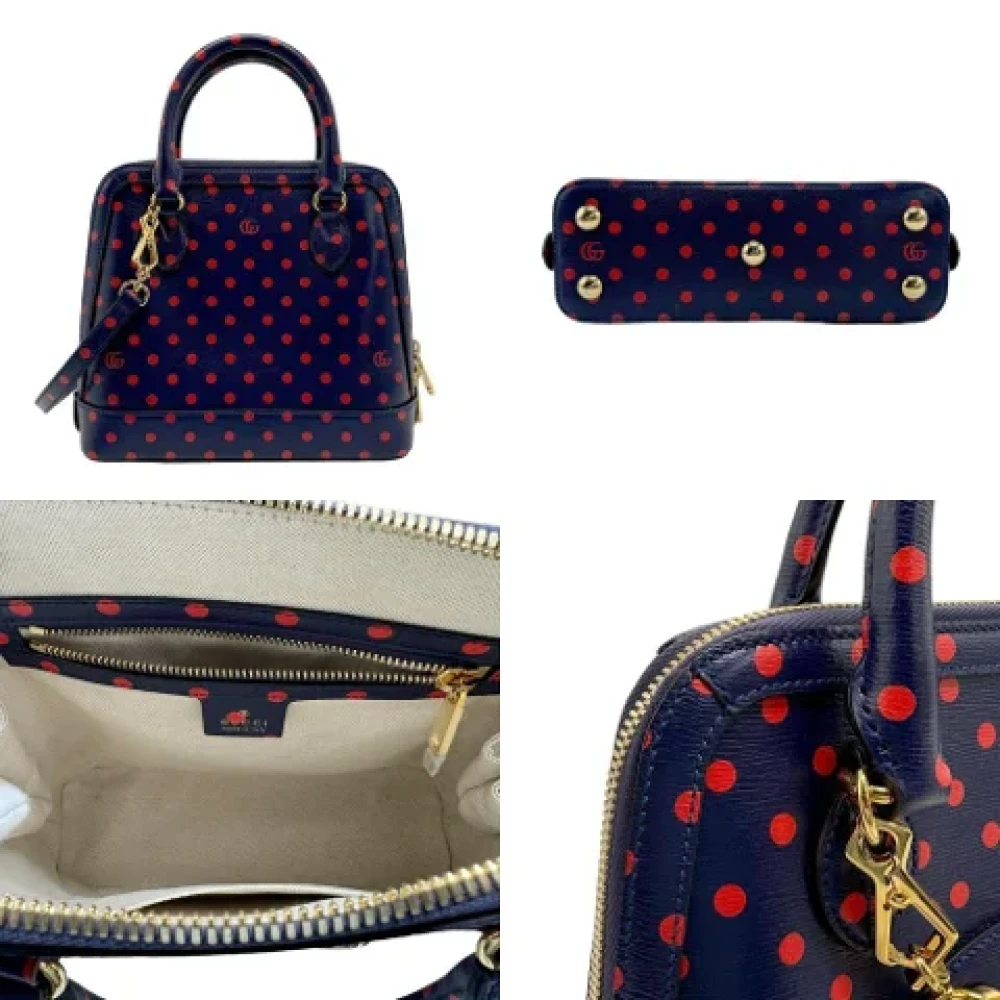 Gucci Vintage Pre-owned Leather gucci-bags Blue Dames