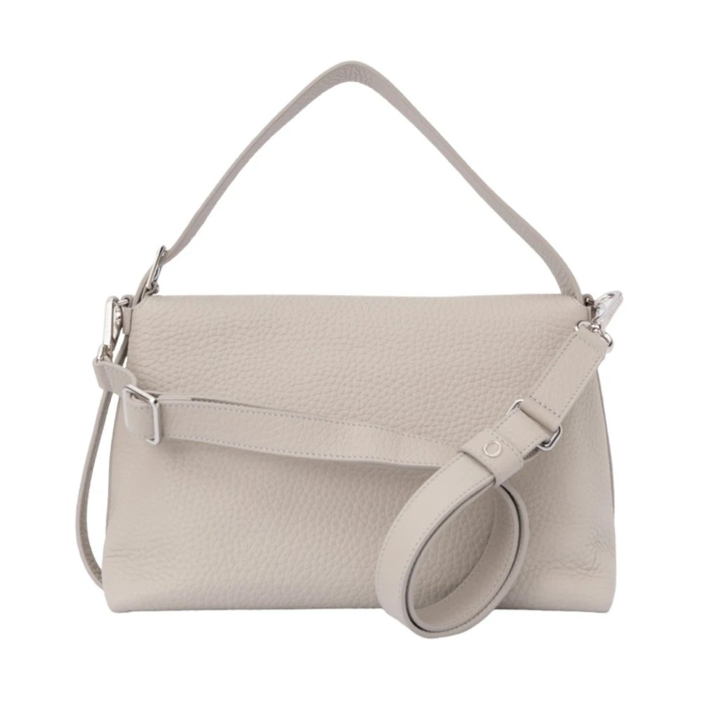 Orciani Zachte Nana Model Tas met Magnetische Sluiting White Dames