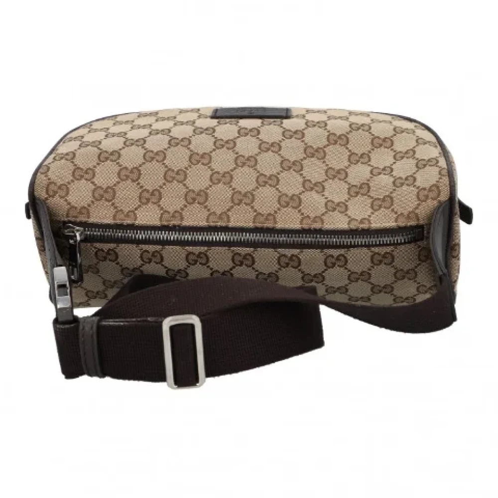 Gucci Vintage Pre-owned Fabric crossbody-bags Brown Dames