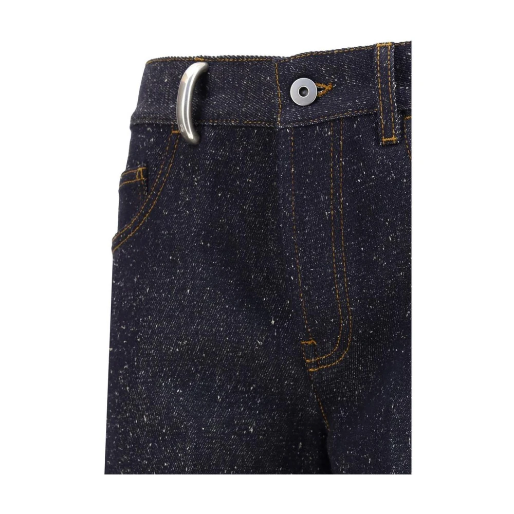 Burberry Geruite Denim Jeans Regular Fit Blue Dames