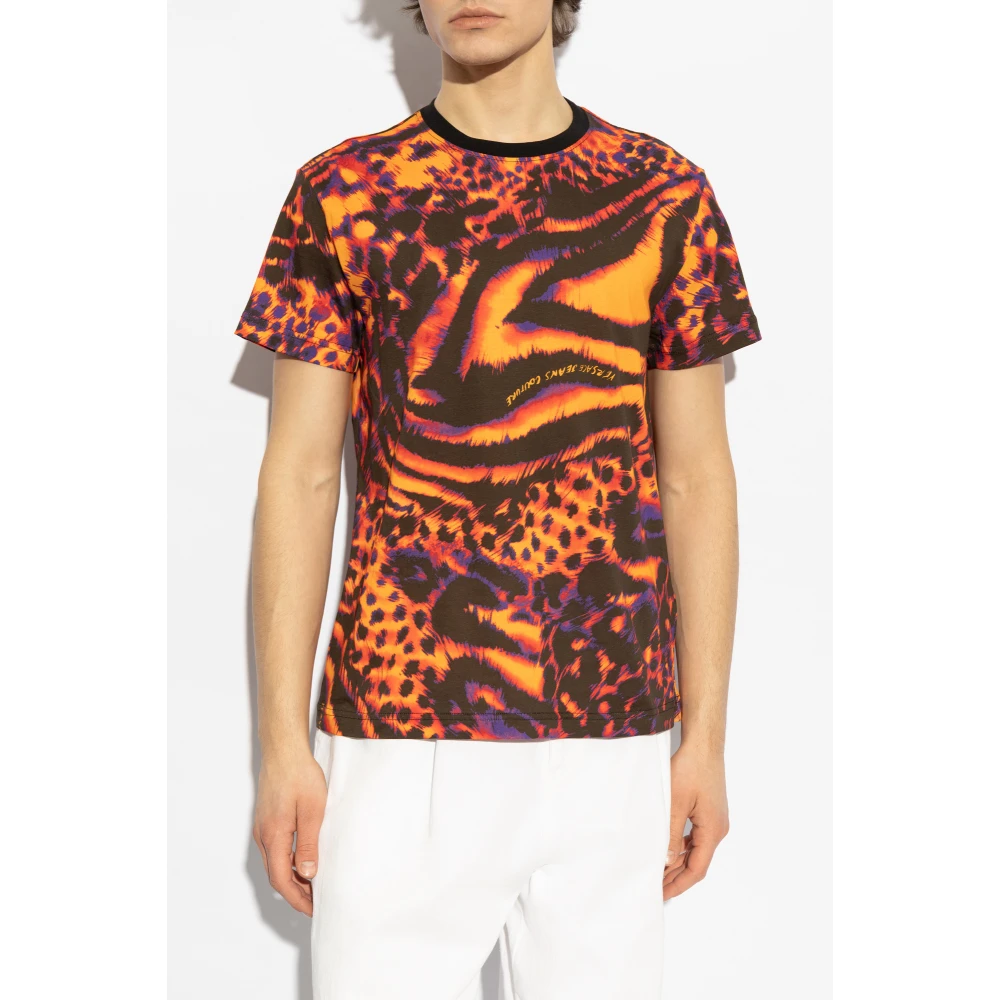 Versace Jeans Couture T-shirt met print Orange Heren