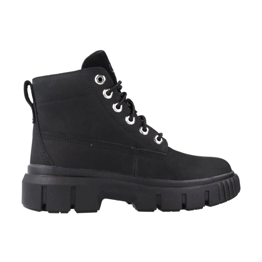 Timberland Women's Black Lace-Up Boots, 7 Uk, Greyfield Leather Boot