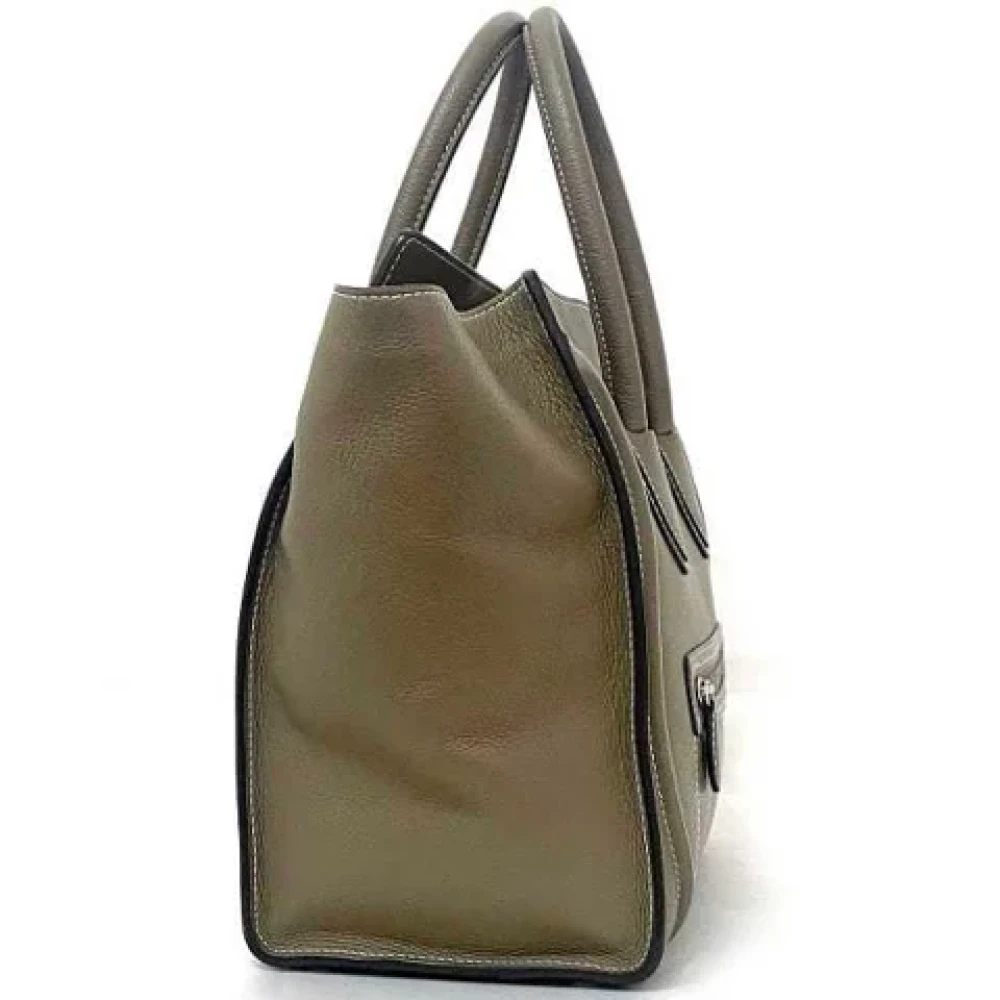 Celine Vintage Pre-owned Leather totes Gray Dames