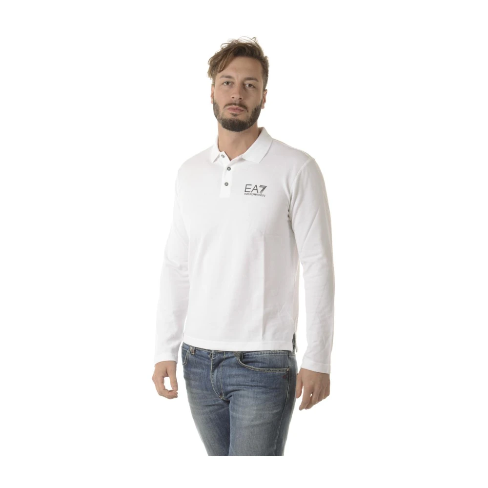 Emporio Armani EA7 Klassieke Polo Shirt voor Mannen White Heren