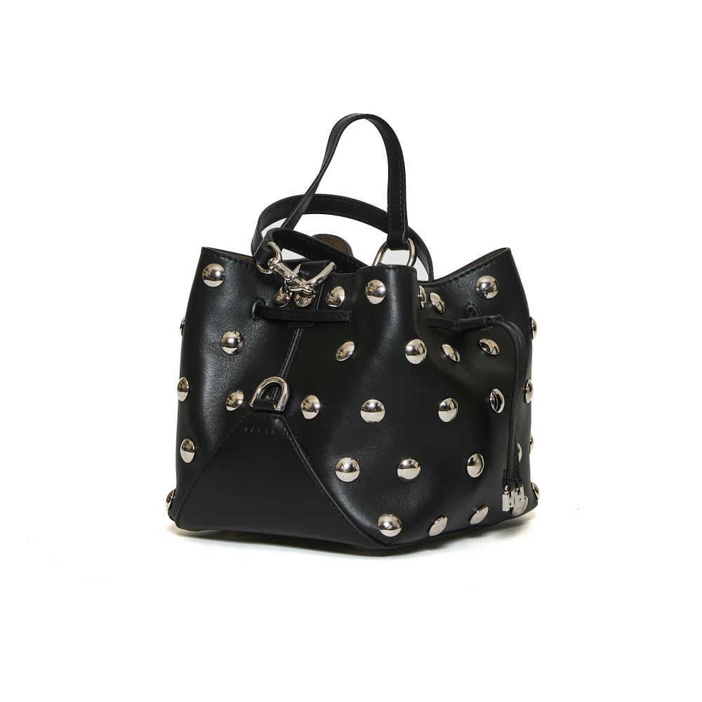 Hogan Zwarte Studs Emmer Tas Black Dames