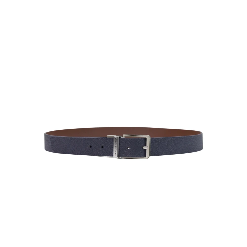Armani Exchange Uomo Blu/Marrone Uomini, Cintura, Xm003188 Af26723, (Taglia Unica) - Immagine 3