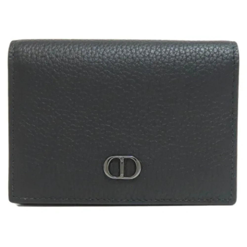Dior Vintage Pre-owned Leather wallets Black Dames