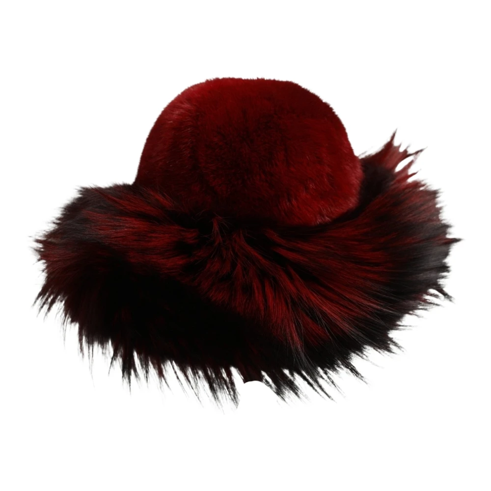 Dolce & Gabbana Red Fox Mink Fur Womens Bucket Capello Hat - 57 cm|S - Image 2