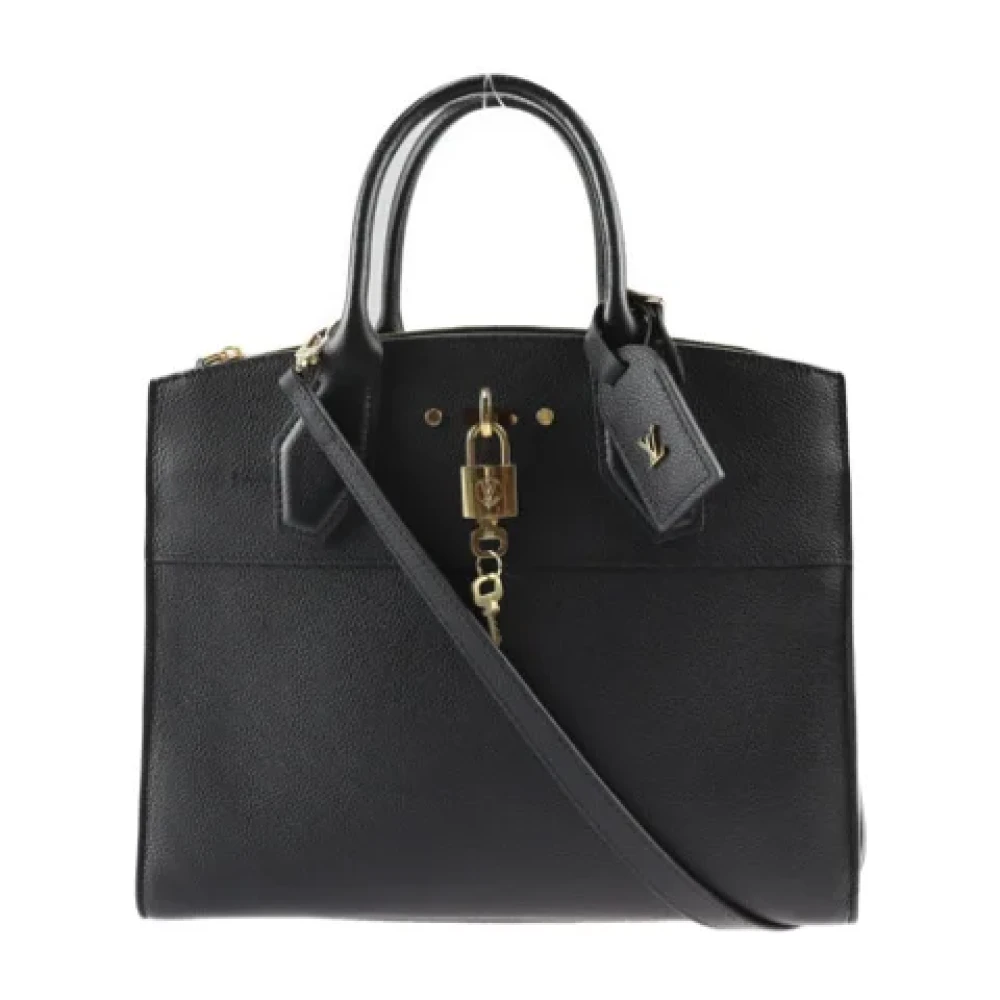 Louis Vuitton Vintage Pre-owned Leather handbags Black Dames