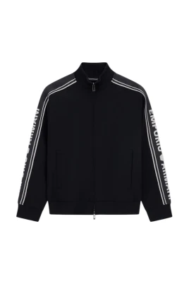 ASV Dubbel-Jersey Sweatshirt med Full Dragkedja och Logorand