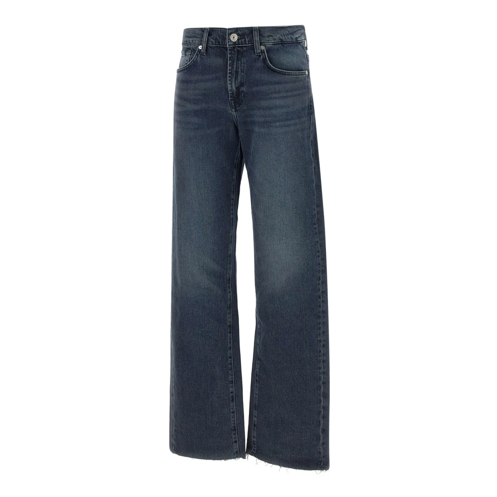 7 For All Mankind Wijde Jeans Denim Blue Dames