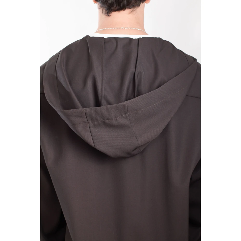 Costumein Oversized Hoodie Shirt Brown Heren