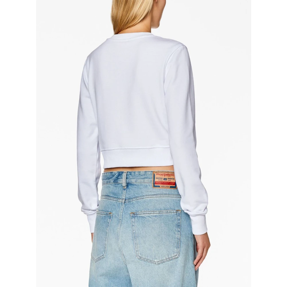 Diesel Slimmy Groene Trui Gebreide Kleding White Dames