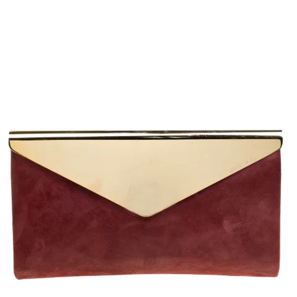 Jimmy Choo Pre-owned Leather clutches Red Dames