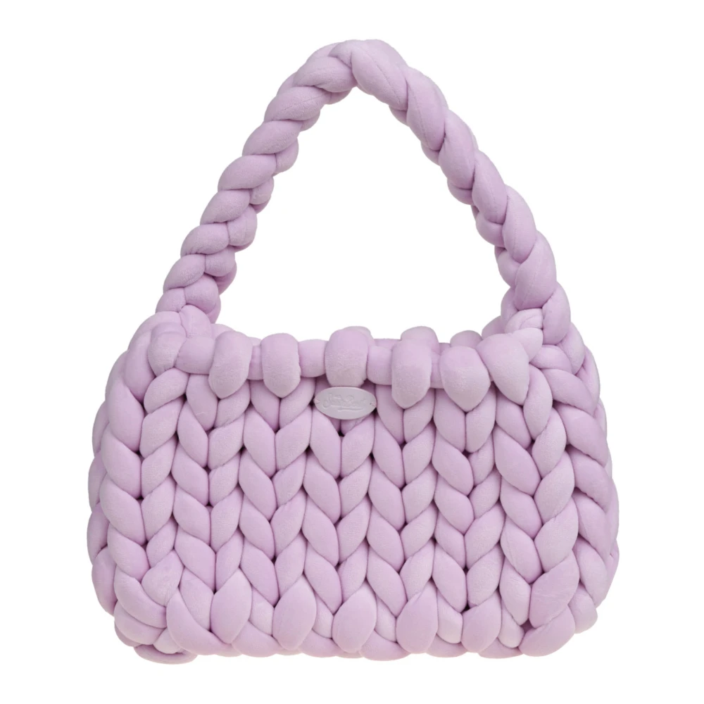 MC2 Saint Barth Fluwelen Patroon Pochette Anais Purple Dames