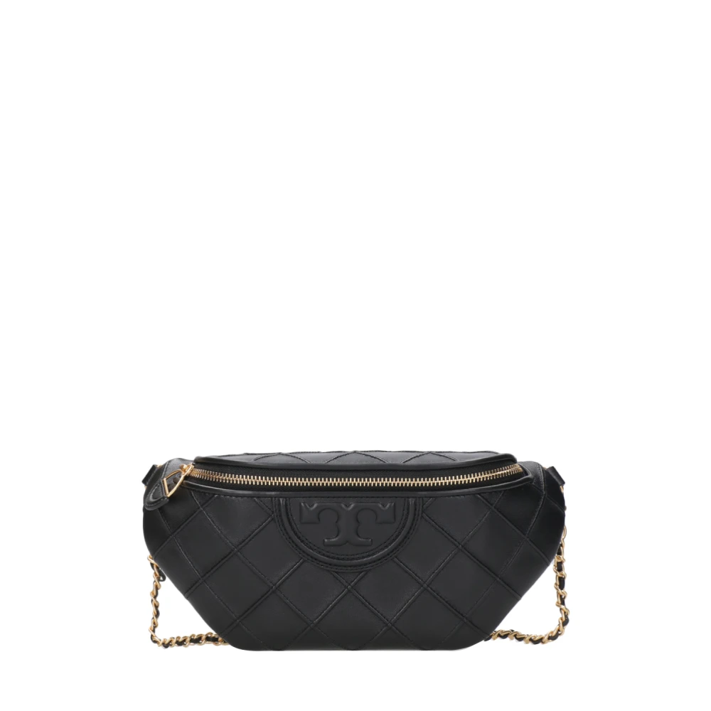 TORY BURCH Zwarte Nappa Gewatteerde Crossbody Tas Black Dames