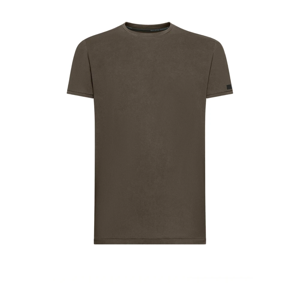 Rrd Men's Brown T-Shirts, S, Techno Wash Piquè Shirty