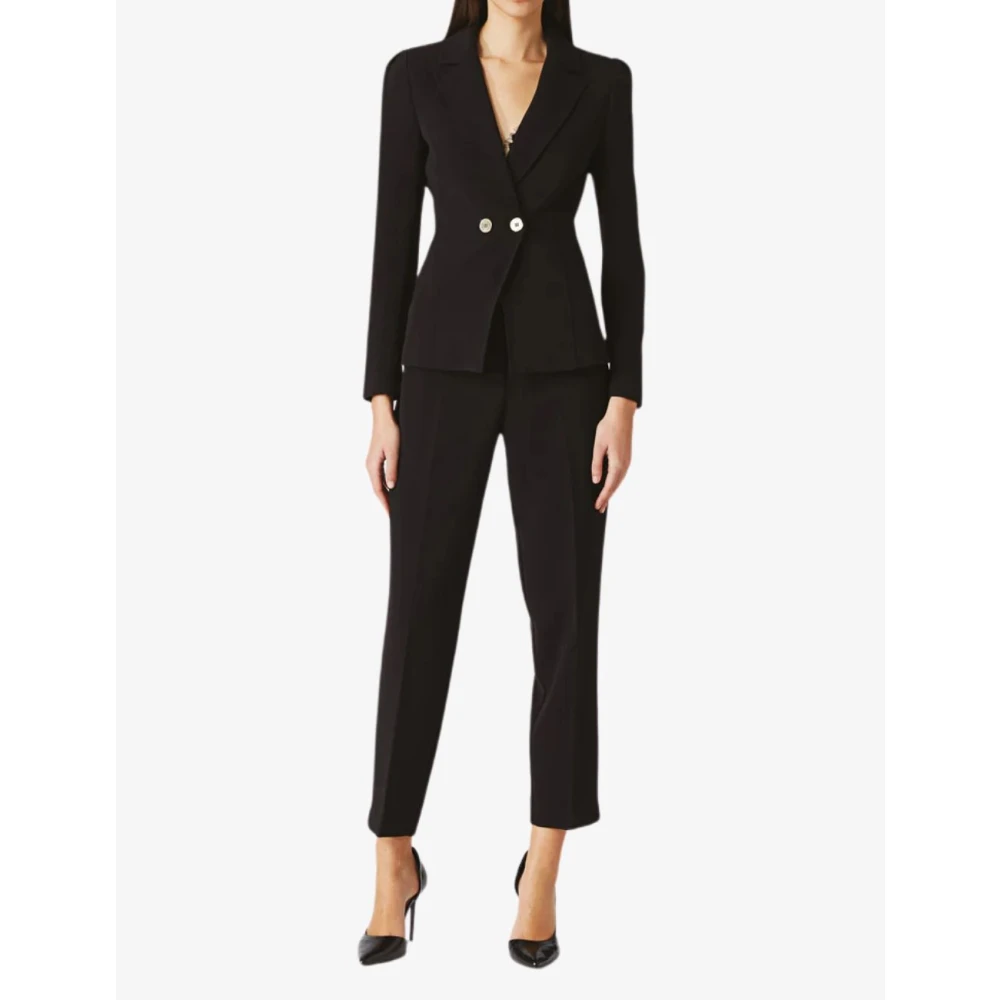 Nenette Cigaretbroek Zachte Cady Silhouet Black Dames