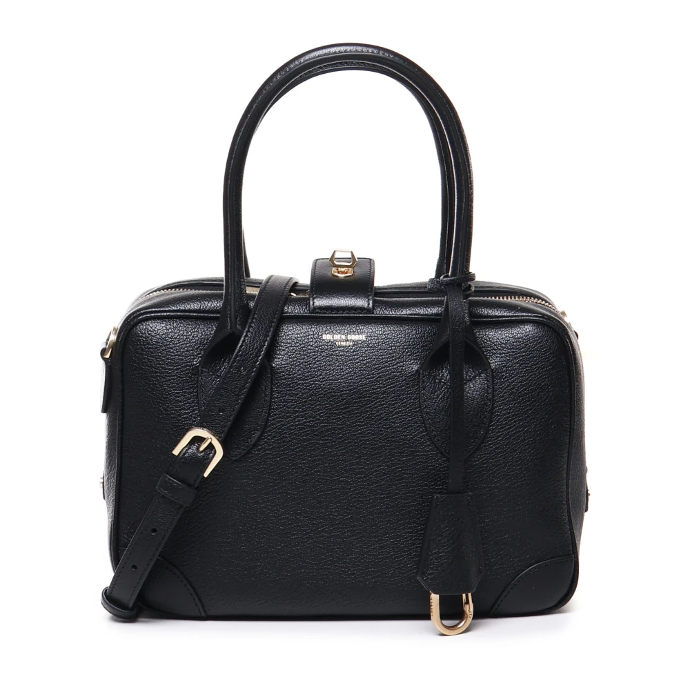 Golden Goose Zwarte Halfharde Tas met Handvatten Black Dames