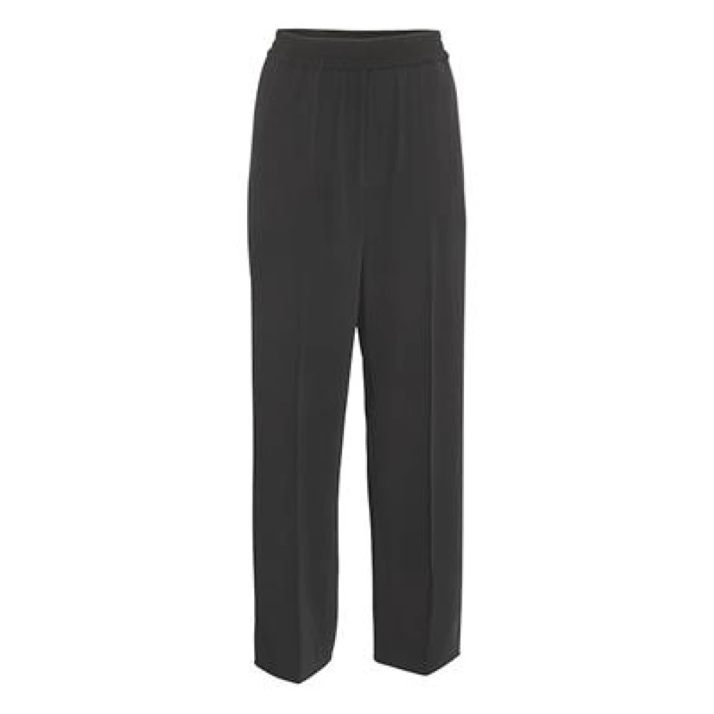 Inwear Donna Nero - Pantaloni Eleganti Neri Con Elastico In Vita - Trousers - L