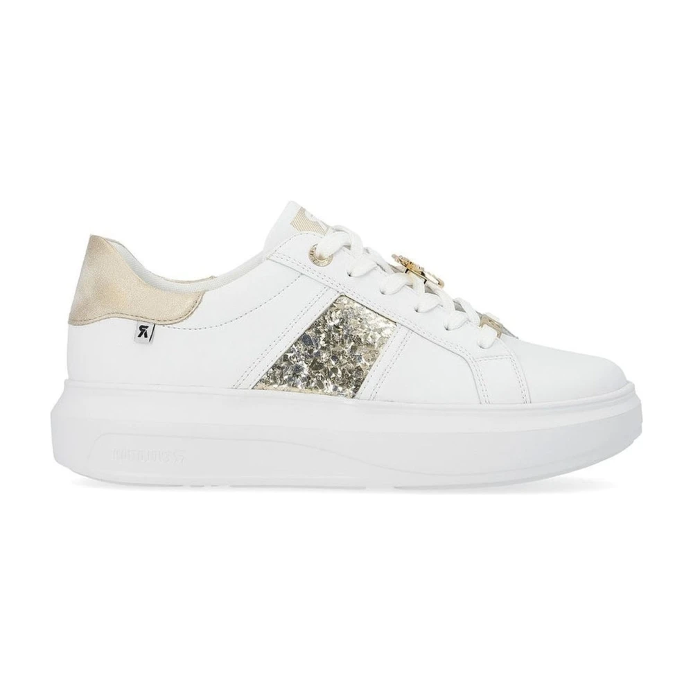 Rieker Women's White Sneakers, 4 Uk, Trainers