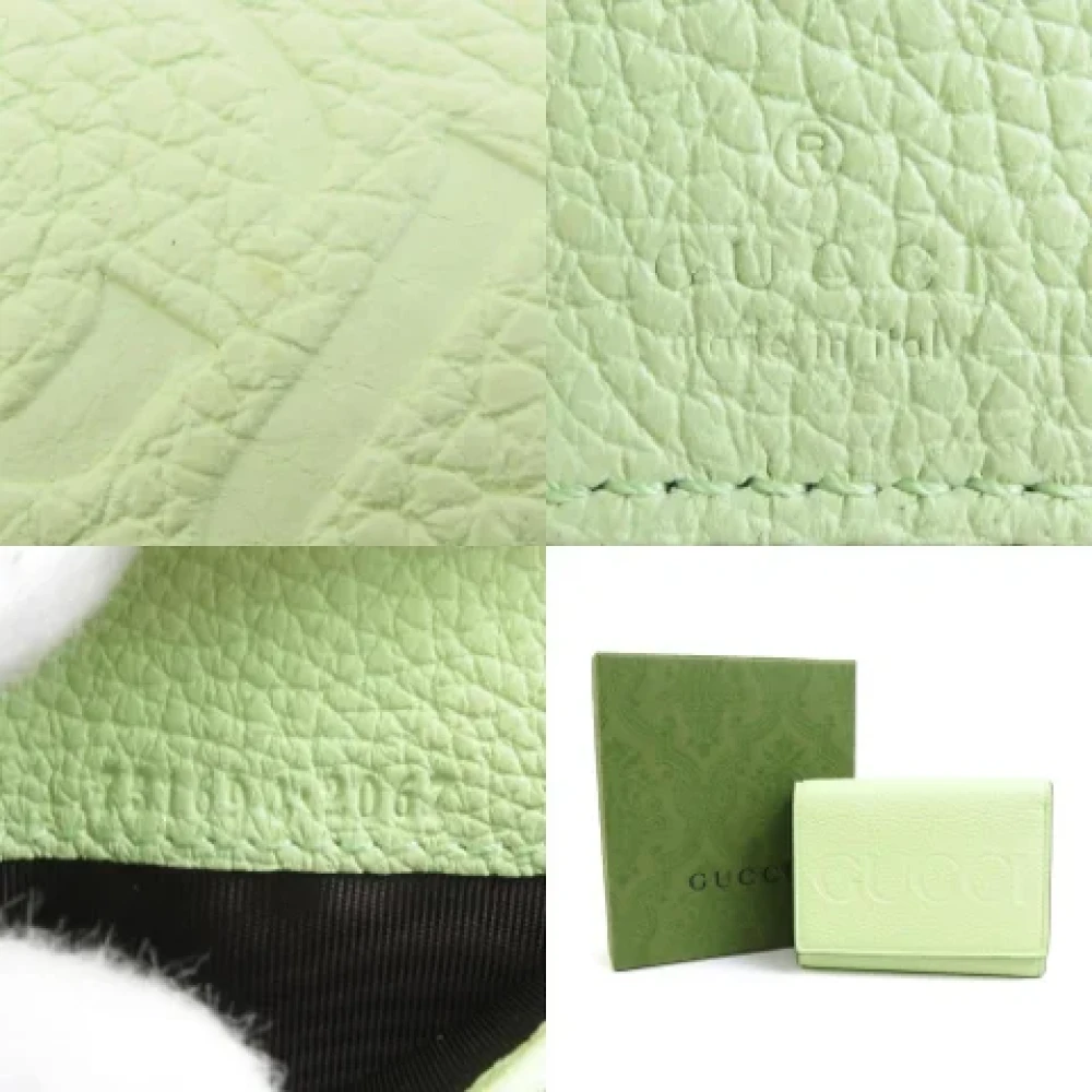 Gucci Vintage Pre-owned Leather wallets Green Dames