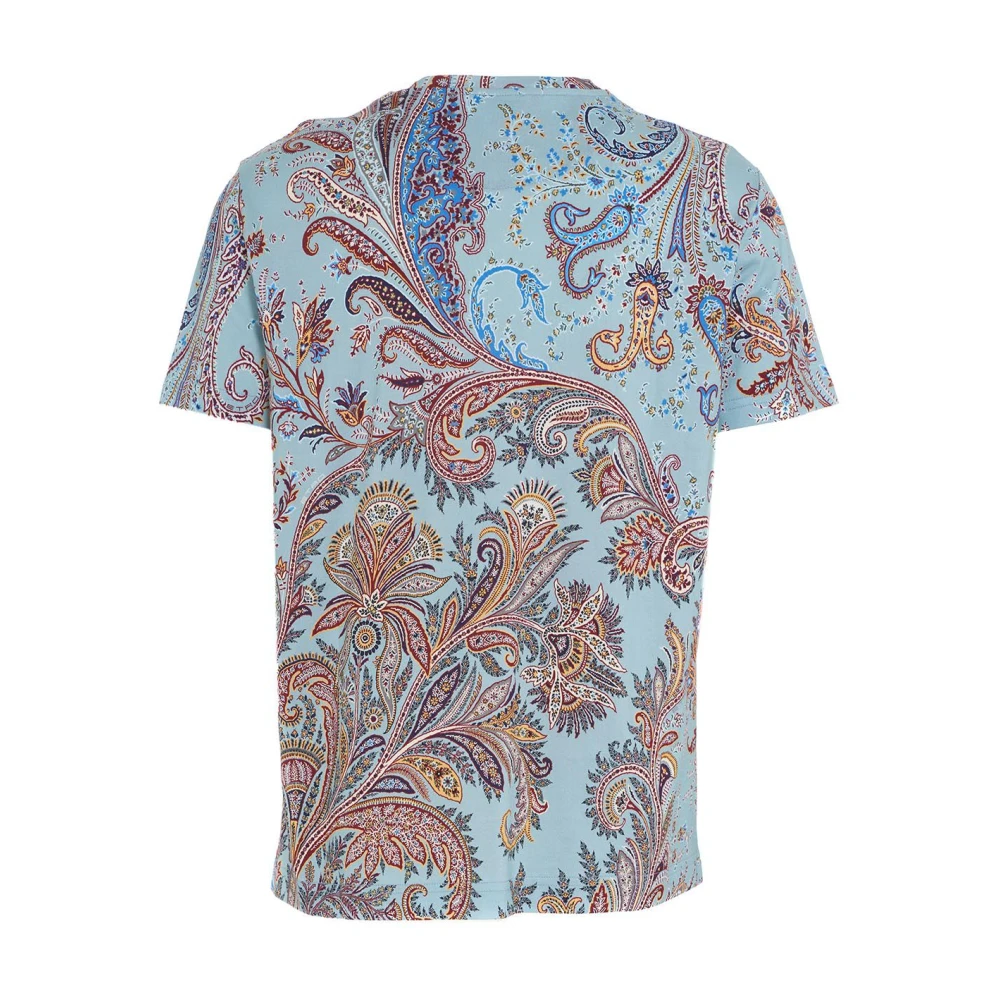 ETRO T-shirt met paisley print Blue Heren