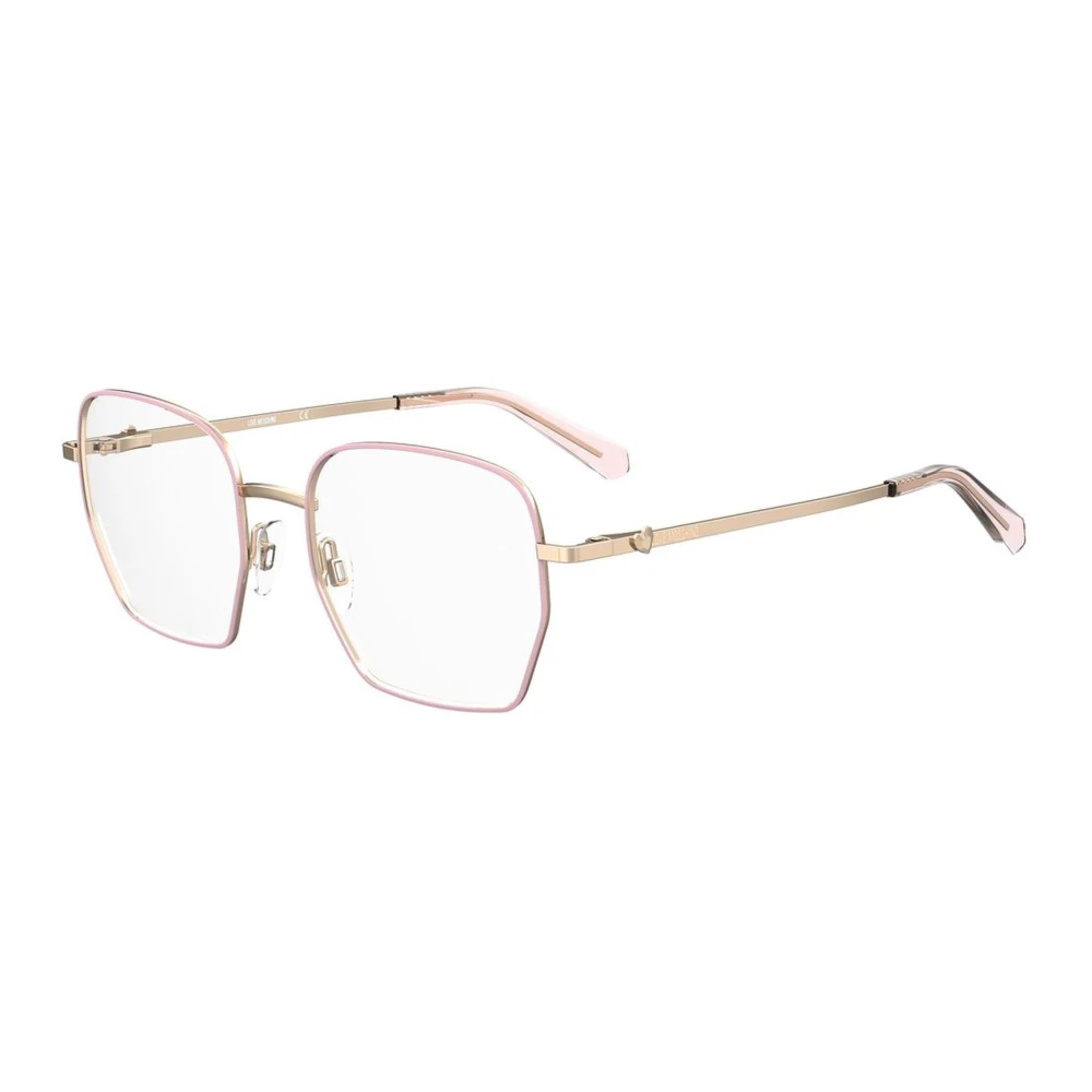 Love Moschino Gouden Metalen Frame Bril Yellow Dames
