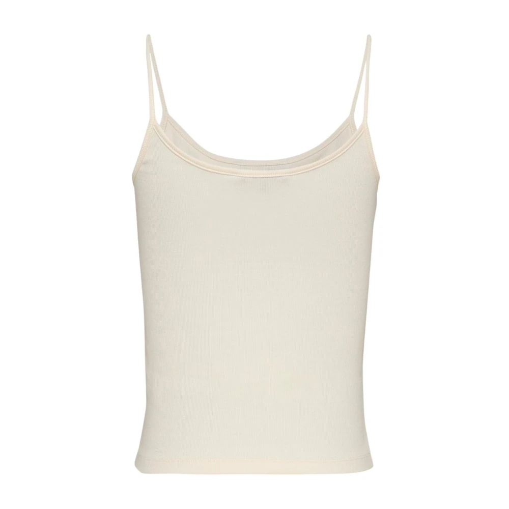 Tommy Jeans Elegant V-Neck Cotton Top White Dames